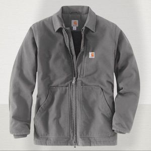 Grey Carhartt Sherpa Lined Coat